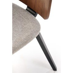 Scaun tapitat living/sufragerie Halmar K563, cadru lemn,  stil clasic, 54x45x81x45cm, stofa, gri