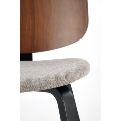 Scaun tapitat living/sufragerie Halmar K563, cadru lemn,  stil clasic, 54x45x81x45cm, stofa, gri