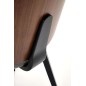 Scaun clasic din lemn, pentru living, tapiterie stofa, inaltime 81 cm, model Halmar, gri
