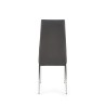 Scaun living/sufragerie Halmar K70C, cadru metal, stil clasic, 43x49x97cm, piele, gri