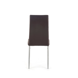 Scaun living/sufragerie Halmar K70, cadru metal,  stil modern, 41x50x98cm, piele, maro