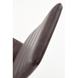 Scaun living/sufragerie Halmar K70, cadru metal,  stil modern, 41x50x98cm, piele, maro