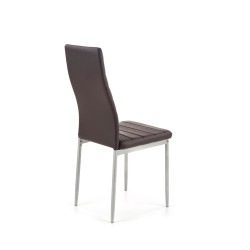 Scaun living/sufragerie Halmar K70, cadru metal,  stil modern, 41x50x98cm, piele, maro