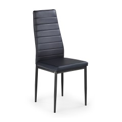 Scaun living/sufragerie Halmar K70, cadru metal, stil modern, 41x50x98cm, piele, negru