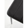 Scaun living/sufragerie Halmar K70, cadru metal, stil modern, 41x50x98cm, piele, negru