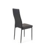 Scaun living/sufragerie Halmar K70, cadru metal, stil modern, 41x50x98cm, piele, negru