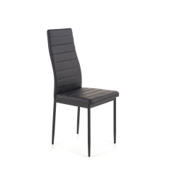 Scaun living/sufragerie Halmar K70, cadru metal,  stil modern, 41x50x98cm, piele, negru