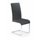 Scaun de living, 42x56x100 cm, model Halmar K85, cadru metalic si tapiterie din piele, negru Scaun de living, 42x56x100 cm, model Halmar K85, cadru metalic si tapiterie din piele, negru