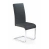 Scaun living/sufragerie Halmar K85, cadru metal, stil modern, 42x56x100cm, piele, negru