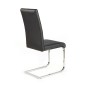 Scaun de living, 42x56x100 cm, model Halmar K85, cadru metalic si tapiterie din piele, negru Scaun de living, 42x56x100 cm, model Halmar K85, cadru metalic si tapiterie din piele, negru