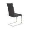 Scaun living/sufragerie Halmar K85, cadru metal, stil modern, 42x56x100cm, piele, negru