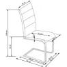 Scaun living/sufragerie Halmar K85, cadru metal, stil modern, 42x56x100cm, piele, negru
