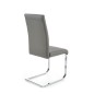 Scaun in stil modern pentru living, tapiterie piele ecologica, cadru metal, 42x56x100cm, gri Scaun in stil modern pentru living, tapiterie piele ecologica, cadru metal, 42x56x100cm, gri