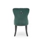 Scaun matlasat de sufragerie, pietre decorative, suporturi antiderapante, lemn si catifea, glamour, inaltime 100 cm, verde Scaun matlasat de sufragerie, pietre decorative, suporturi antiderapante, lemn si catifea, glamour, inaltime 100 cm, verde