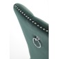 Scaun matlasat de sufragerie, pietre decorative, suporturi antiderapante, lemn si catifea, glamour, inaltime 100 cm, verde Scaun matlasat de sufragerie, pietre decorative, suporturi antiderapante, lemn si catifea, glamour, inaltime 100 cm, verde