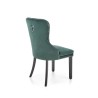 Scaun tapitat living Halmar Miya, spatar matlasat, pietre decorative, cadru lemn, stil glamour, 54x60x100x53cm, catifea, verde