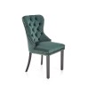 Scaun tapitat living Halmar Miya, spatar matlasat, pietre decorative, cadru lemn, stil glamour, 54x60x100x53cm, catifea, verde