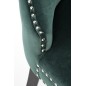 Scaun matlasat de sufragerie, pietre decorative, suporturi antiderapante, lemn si catifea, glamour, inaltime 100 cm, verde Scaun matlasat de sufragerie, pietre decorative, suporturi antiderapante, lemn si catifea, glamour, inaltime 100 cm, verde