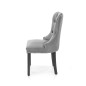 Scaun tapitat living, spatar matlasat, pietre decorative, cadru lemn, stil glamour, catifea, gri Scaun tapitat living, spatar matlasat, pietre decorative, cadru lemn, stil glamour, catifea, gri