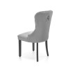 Scaun tapitat living Halmar Miya, spatar matlasat, pietre decorative, cadru lemn, stil glamour, 54x60x100x53cm, catifea, gri
