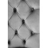 Scaun tapitat living Halmar Miya, spatar matlasat, pietre decorative, cadru lemn, stil glamour, 54x60x100x53cm, catifea, gri