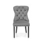 Scaun tapitat living, spatar matlasat, pietre decorative, cadru lemn, stil glamour, catifea, gri Scaun tapitat living, spatar matlasat, pietre decorative, cadru lemn, stil glamour, catifea, gri