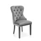 Scaun tapitat living, spatar matlasat, pietre decorative, cadru lemn, stil glamour, catifea, gri Scaun tapitat living, spatar matlasat, pietre decorative, cadru lemn, stil glamour, catifea, gri