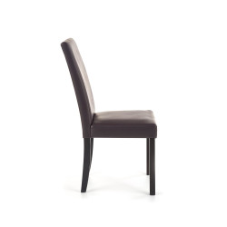 Scaun living/sufragerie Halmar Nikko, cadru lemn, stil clasic, 43x48x91cm, piele, wenge