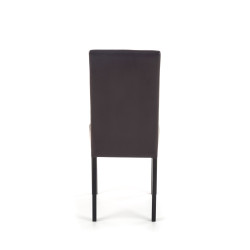 Scaun living/sufragerie Halmar Nikko, cadru lemn, stil clasic, 43x48x91cm, piele, wenge