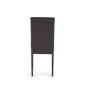Scaun cu spatar, utilizare in living/sufragerie, cadru lemn, stil clasic, tapiterie piele, wenge