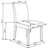 Scaun living/sufragerie Halmar Nikko, cadru lemn, stil clasic, 43x48x91cm, piele, wenge