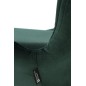 Scaun tapitat living/sufragerie Halmar K454, cadru antiderapant din metal, 46x55x83x48cm, catifea, verde