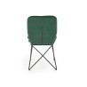 Scaun tapitat living/sufragerie Halmar K454, cadru metal,  stil modern, 46x55x83x48cm, catifea, verde