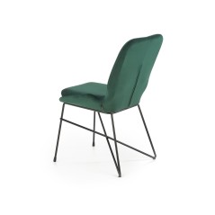 Scaun tapitat living/sufragerie Halmar K454, cadru metal,  stil modern, 46x55x83x48cm, catifea, verde