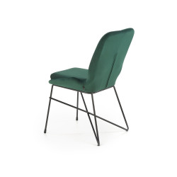 Scaun tapitat living/sufragerie Halmar K454, cadru metal,  stil modern, 46x55x83x48cm, catifea, verde