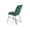 Scaun tapitat living/sufragerie Halmar K454, cadru metal,  stil modern, 46x55x83x48cm, catifea, verde