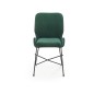 Scaun tapitat living/sufragerie Halmar K454, cadru antiderapant din metal, 46x55x83x48cm, catifea, verde