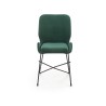 Scaun tapitat living/sufragerie Halmar K454, cadru metal,  stil modern, 46x55x83x48cm, catifea, verde