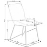 Scaun tapitat living/sufragerie Halmar K454, cadru metal,  stil modern, 46x55x83x48cm, catifea, verde