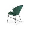 Scaun tapitat living/sufragerie Halmar K458, cadru metal, stil modern, 57x62x82x49cm, catifea, verde