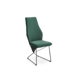 Scaun tapitat living/sufragerie Halmar K485, cadru metal, stil modern, 44x63x96x47cm, catifea, verde