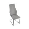 Scaun tapitat living/sufragerie Halmar K485, cadru metal, stil modern, 44x63x96x47cm, catifea, gri