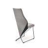 Scaun tapitat living/sufragerie Halmar K485, cadru metal, stil modern, 44x63x96x47cm, catifea, gri