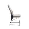 Scaun tapitat living/sufragerie Halmar K485, cadru metal, stil modern, 44x63x96x47cm, catifea, gri