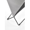 Scaun tapitat living/sufragerie Halmar K485, cadru metal, stil modern, 44x63x96x47cm, catifea, gri