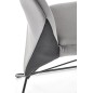 Scaun de sufragerie Halmar, cadru metalic, baza antiderapanta, tapiterie din catifea gri, 44x96 cm Scaun de sufragerie Halmar, cadru metalic, baza antiderapanta, tapiterie din catifea gri, 44x96 cm