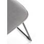 Scaun de sufragerie Halmar, cadru metalic, baza antiderapanta, tapiterie din catifea gri, 44x96 cm Scaun de sufragerie Halmar, cadru metalic, baza antiderapanta, tapiterie din catifea gri, 44x96 cm