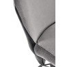 Scaun tapitat living/sufragerie Halmar K485, cadru metal, stil modern, 44x63x96x47cm, catifea, gri