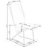 Scaun tapitat living/sufragerie Halmar K485, cadru metal, stil modern, 44x63x96x47cm, catifea, gri