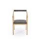 Scaun living/sufragerie Halmar Azul 2, structura din lemn, tapiterie catifea, gri/maro Scaun living/sufragerie Halmar Azul 2, structura din lemn, tapiterie catifea, gri/maro